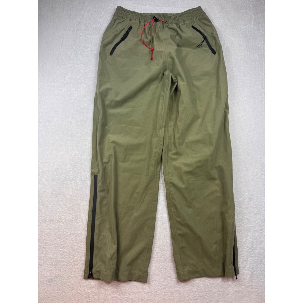 10x Mens Olive Green Outdoor Hunting Pants Elastic Waist Mesh Lined Size Large